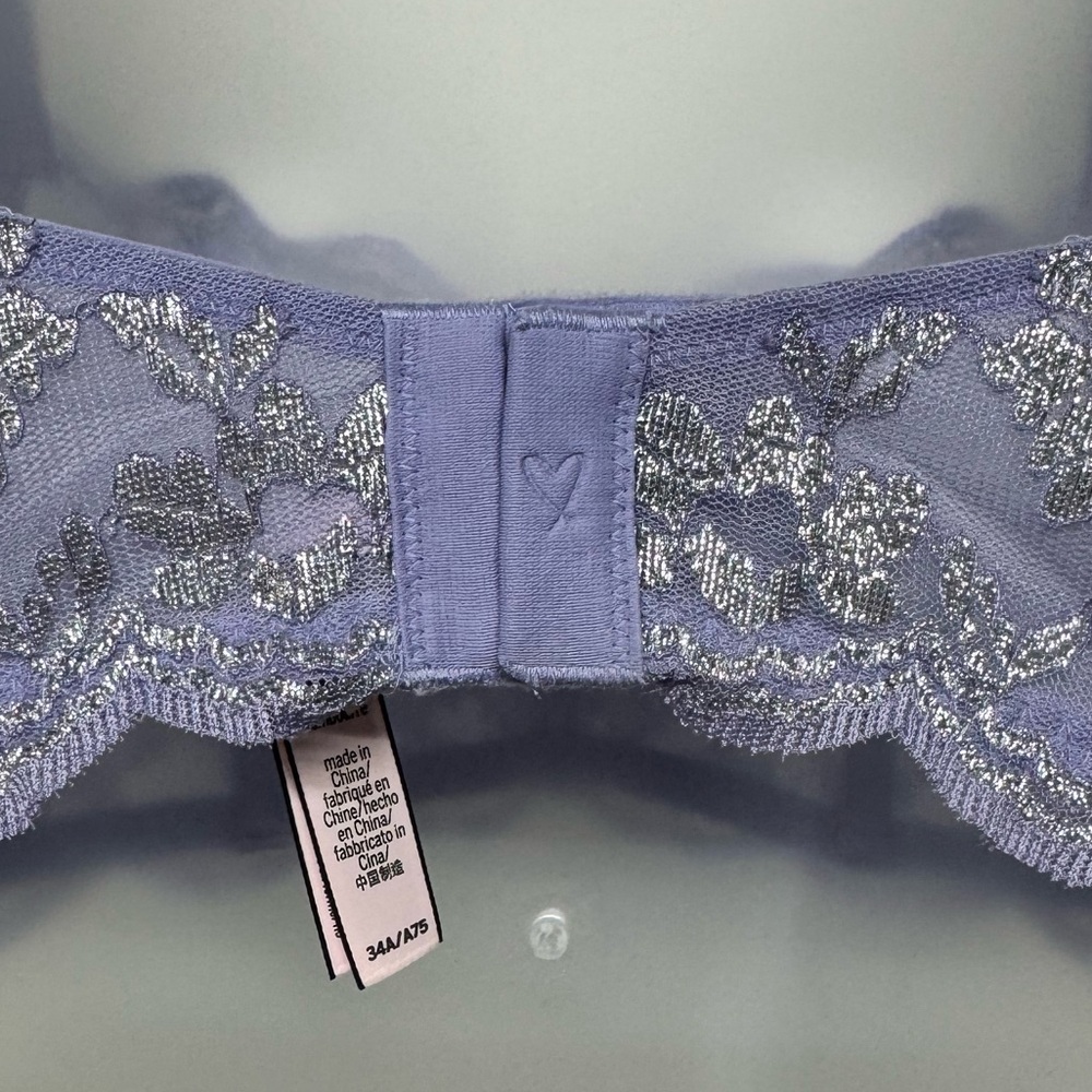 Dream Angels Victoria's Secret The Fabulous Lilac Silver Embellished Bra - Picture 10 of 13